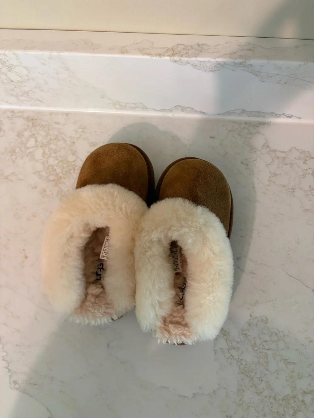 UGG Plush Shearling-Lined Boot - Cream-boys slippers
